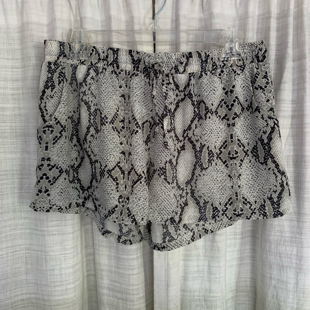 Olivaceous Large Snakeprint Drawstring Shorts